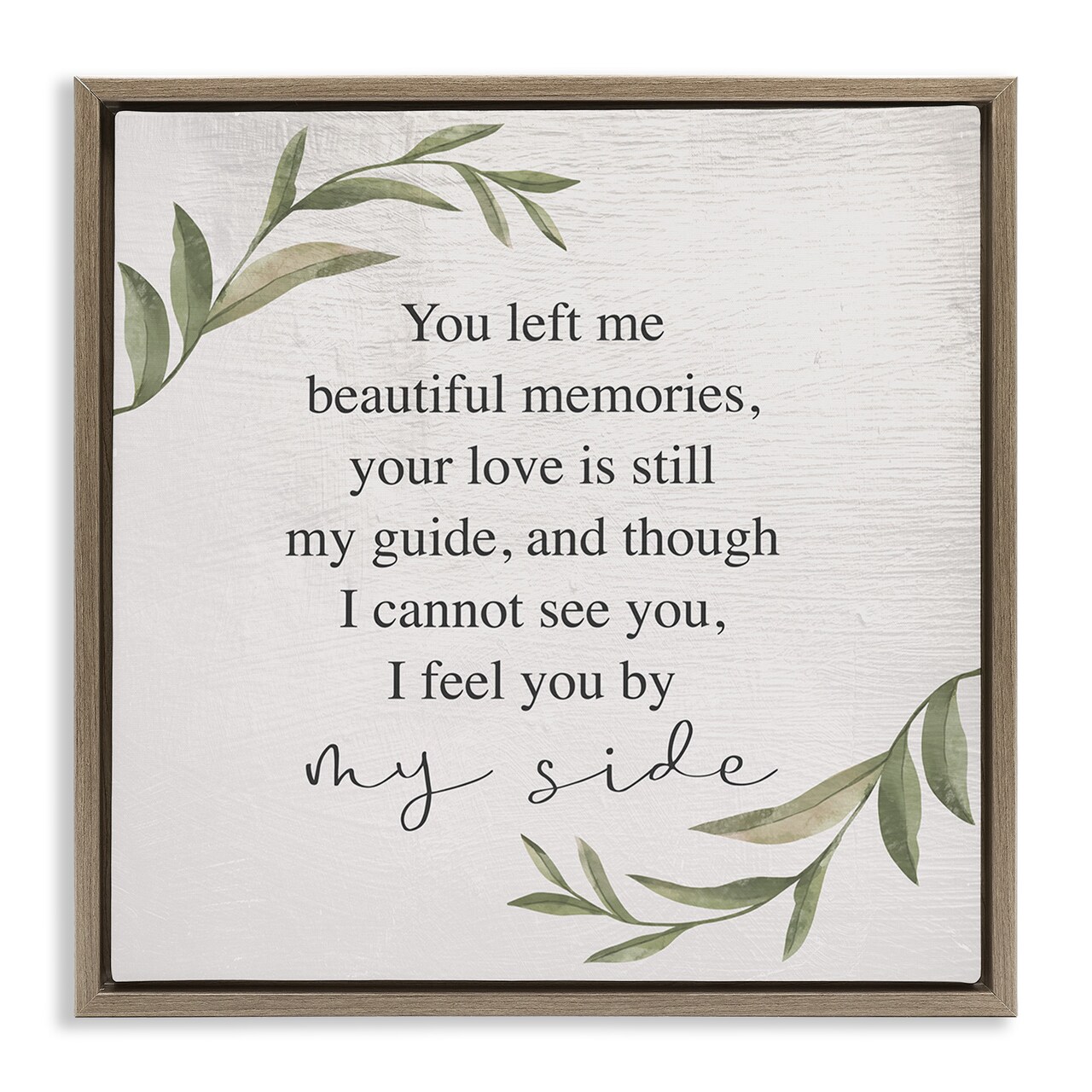 Stupell Industries Grieving Inspirational Heartfelt Phrase Framed Floater Canvas Wall Art